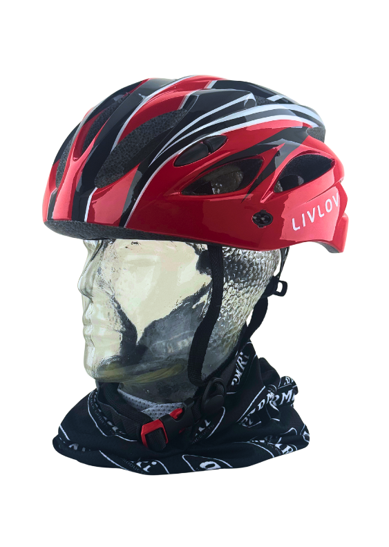 Fietshelm & Skatehelm zwart/rood