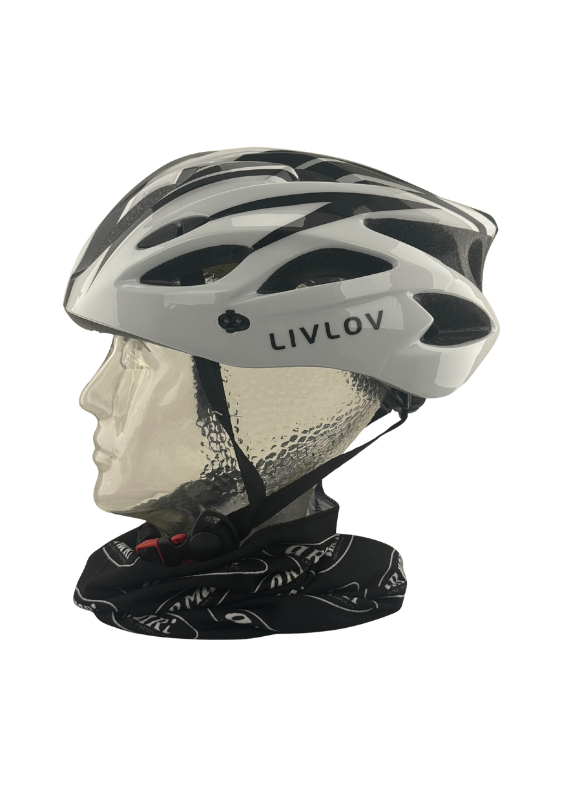 Fietshelm & Skatehelm wit/zwart goed