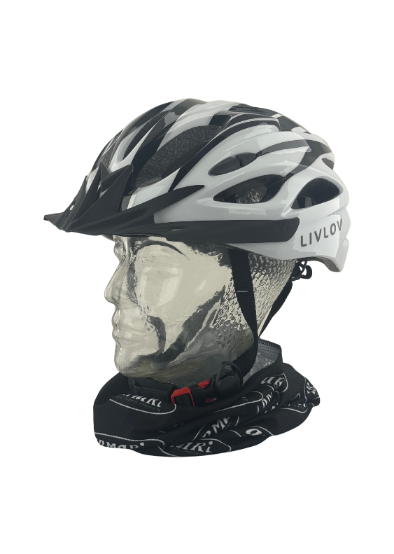 Fietshelm & Skatehelm wit/zwart cap